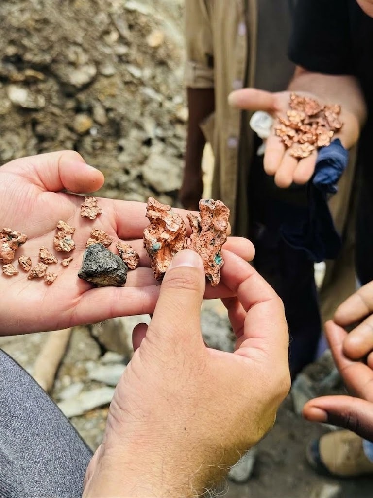 Native Copper Ore Field Samples