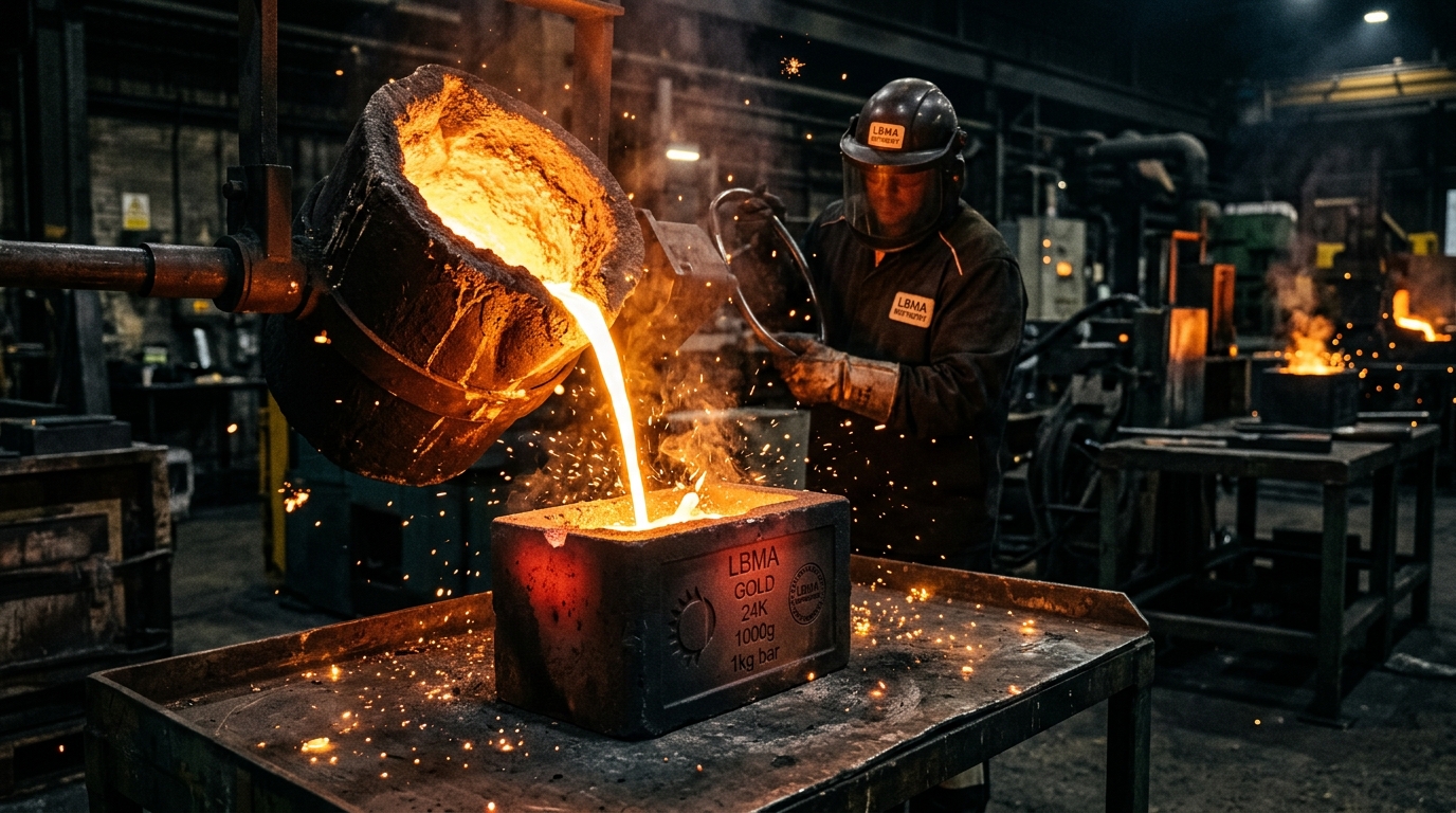 LBMA Gold Smelting & Ingot Pour